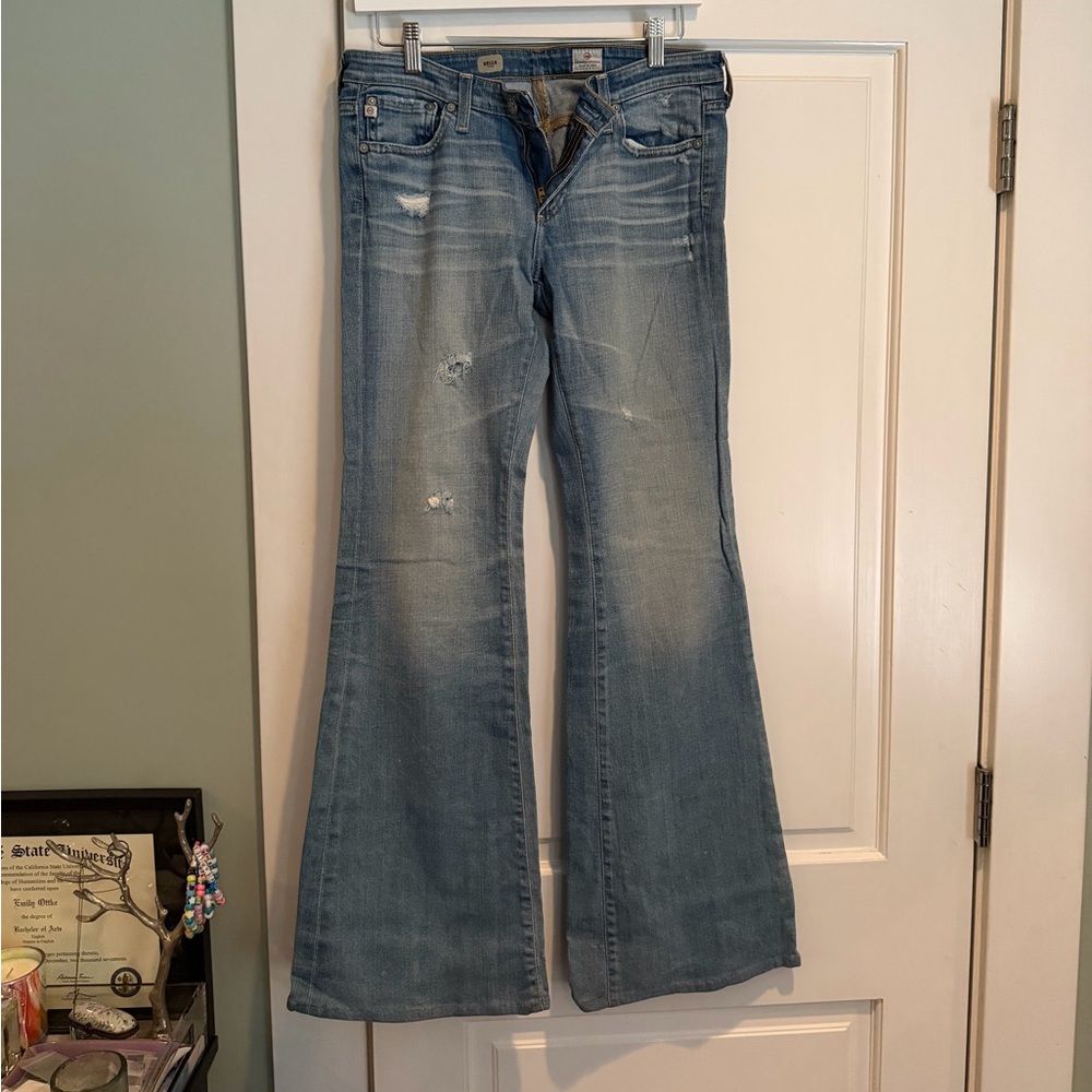 AG Adriano Goldschmied Light Blue Flare Jeans